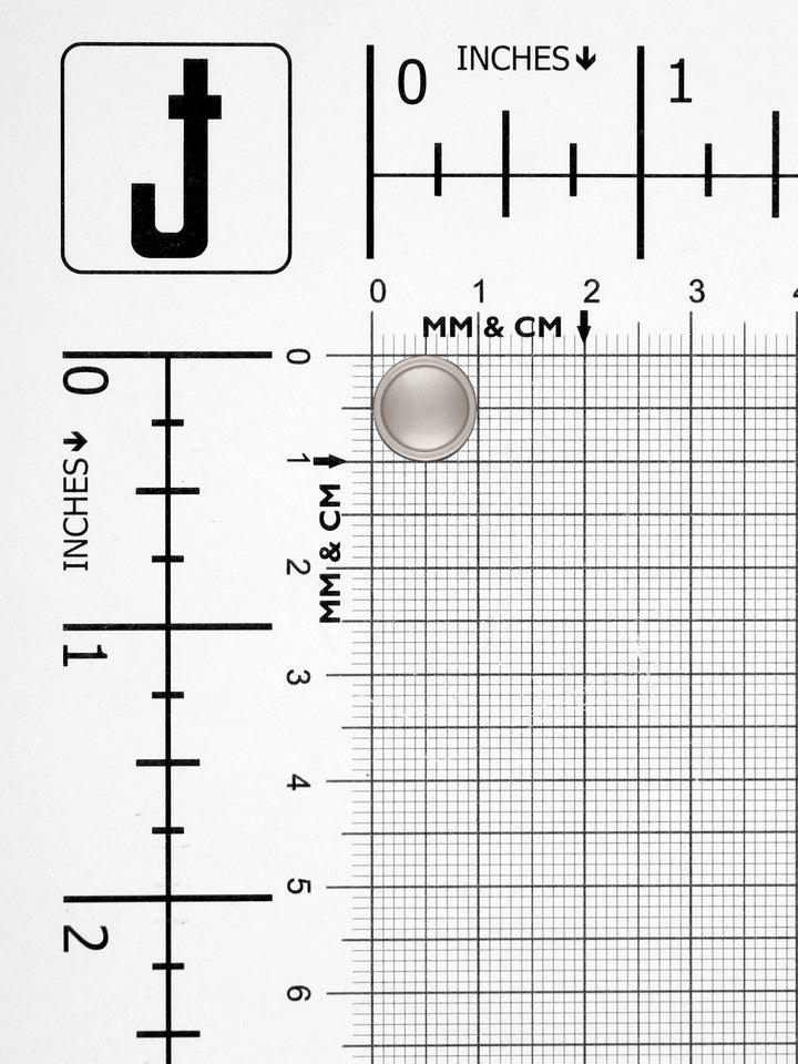 Simple & Basic Matte Silver Shank Metal Button