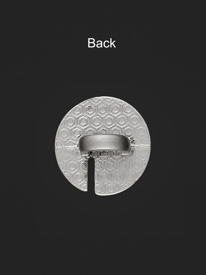 Classic 10mm Cutting Edge Design Matte Finish Metal Button