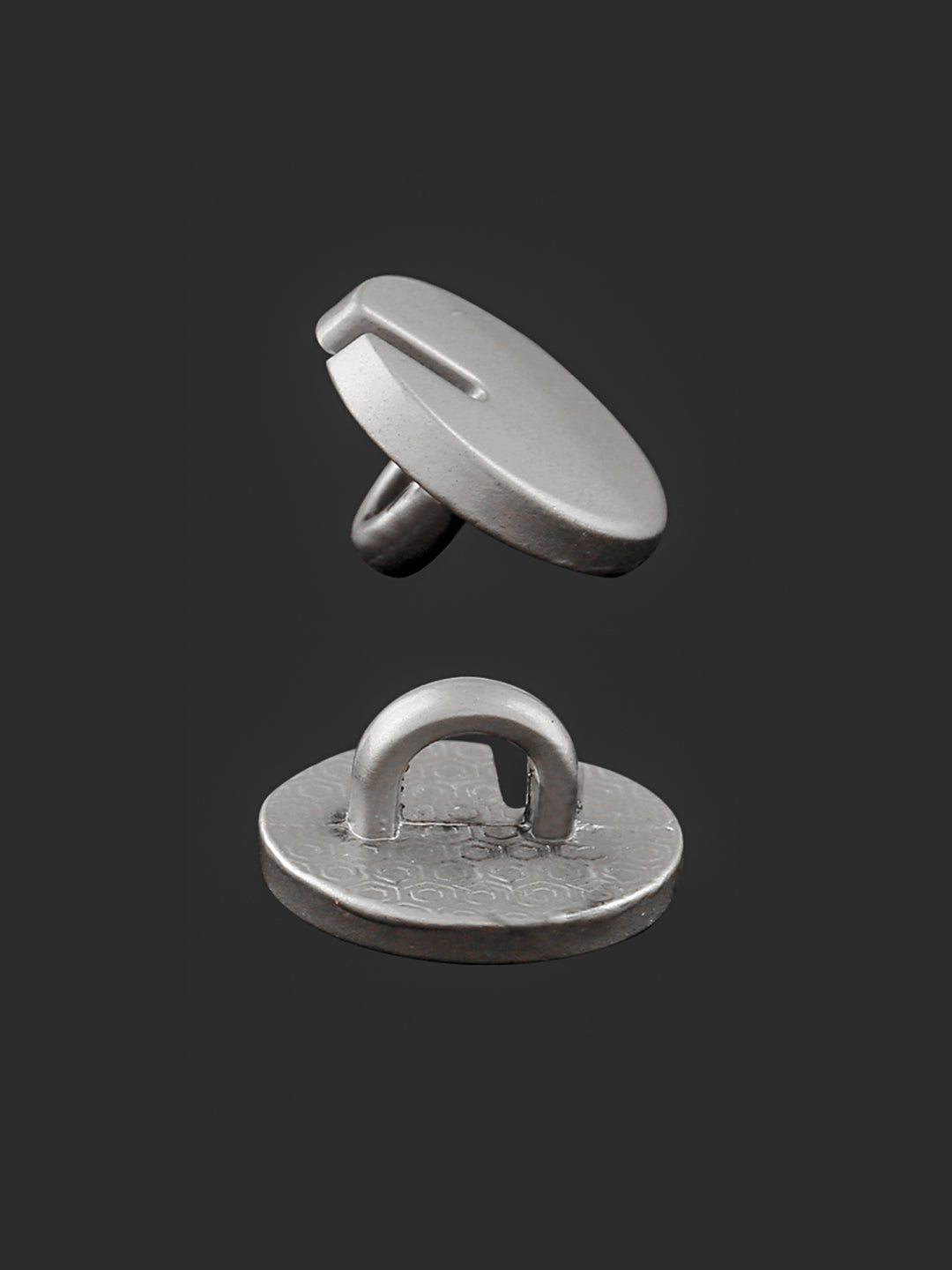 Classic 10mm Cutting Edge Design Matte Finish Metal Button