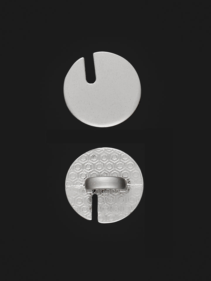Classic 10mm Cutting Edge Design Matte Finish Metal Button