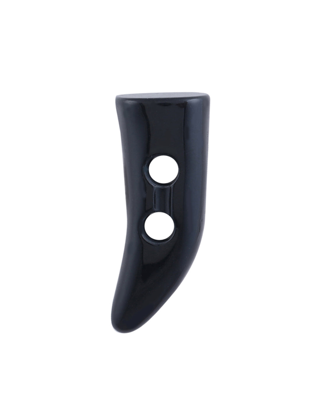 Large Imitation Horn 2-Hole Black Color Toggle Button