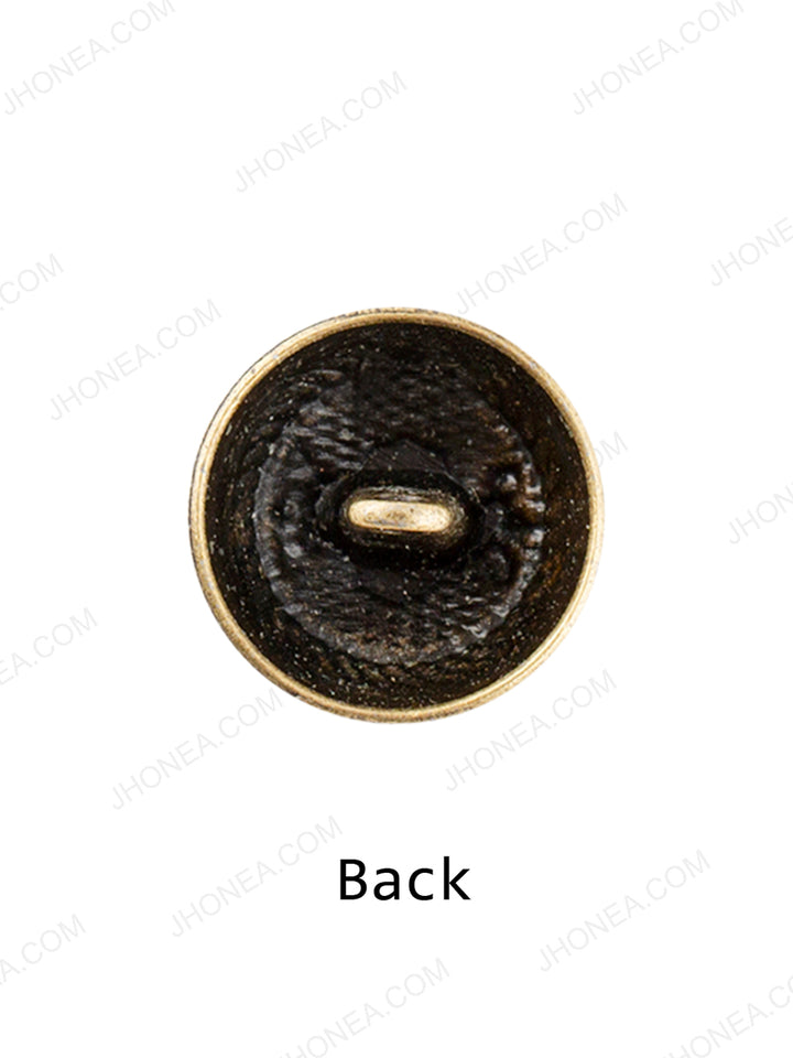 Dome Shape Engraved Design Antique Brass Button