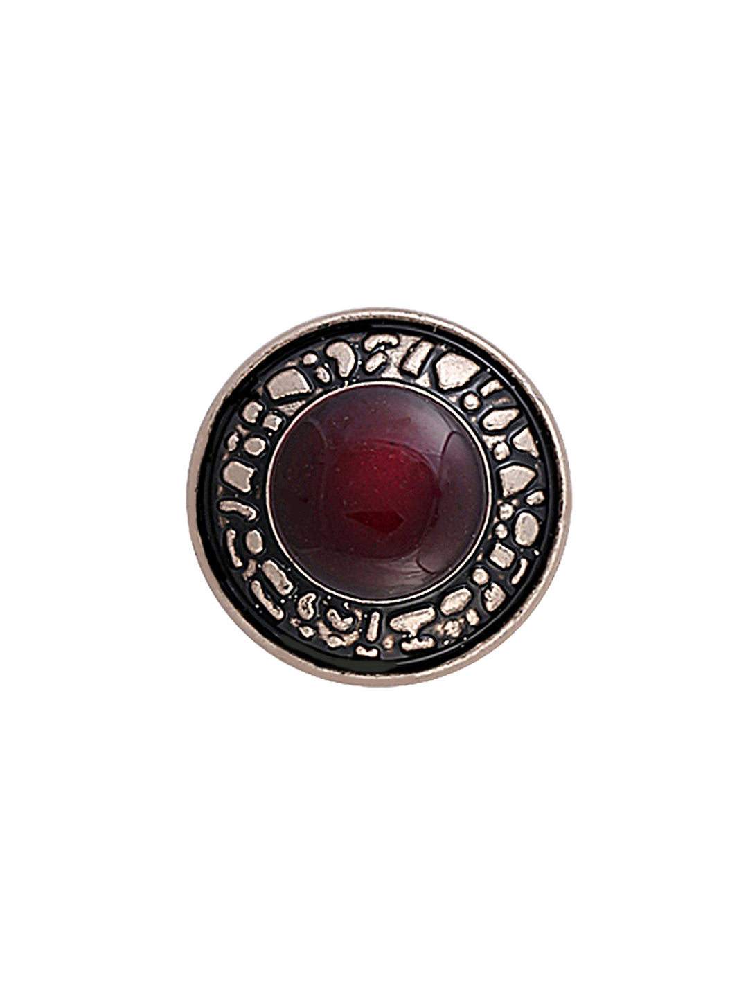 Royal Matte Finish Engraved Design Shank Metal Button Red 17mm and 20mm
