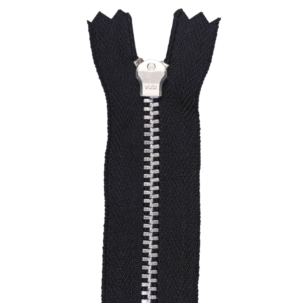 YKK- #3 Shiny Silver Ball Runner Closed-End YKK Zipper