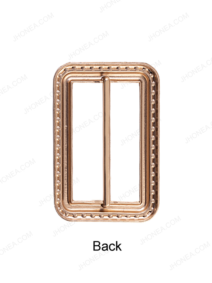 Accented Border Adjustable Webbing Strap Slider Buckle