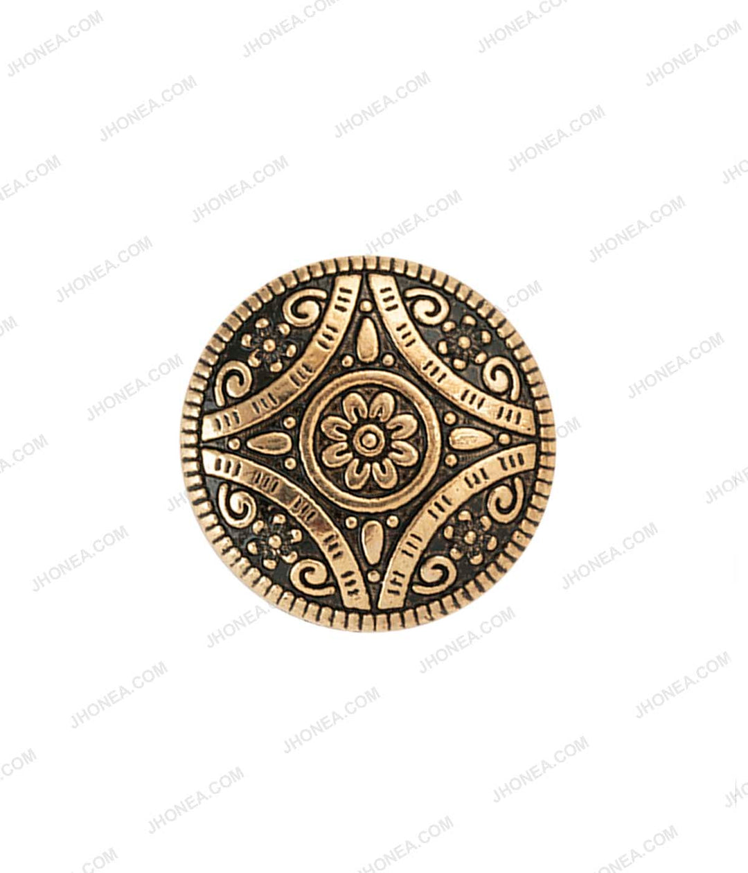 Antique Gold Intricate Design Shank Buttons