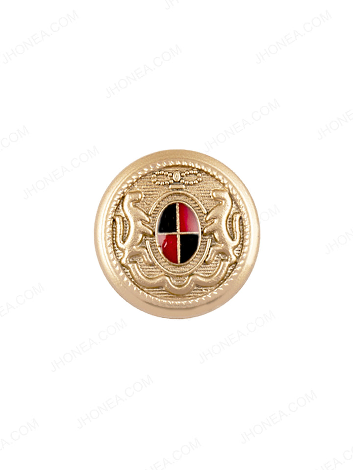 Heraldic Design Classic Matte Gold Blazer Button