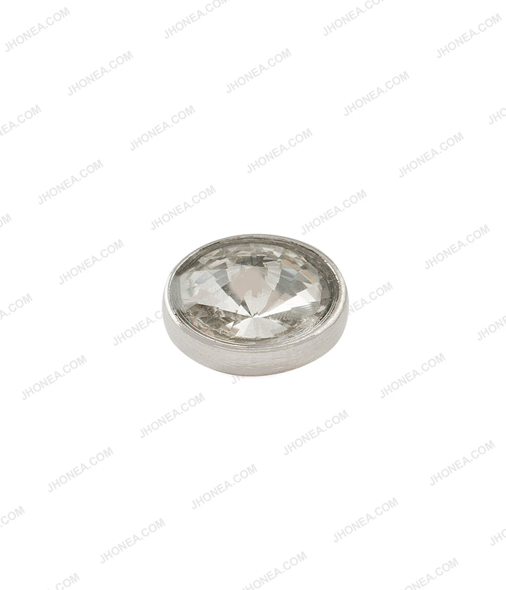 Round Shape Shiny Silver Classic Kurta Button