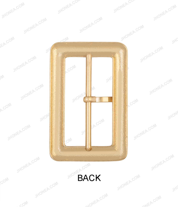 Rectangle Marble Effect Diamond Accent Prong Belt Buckle