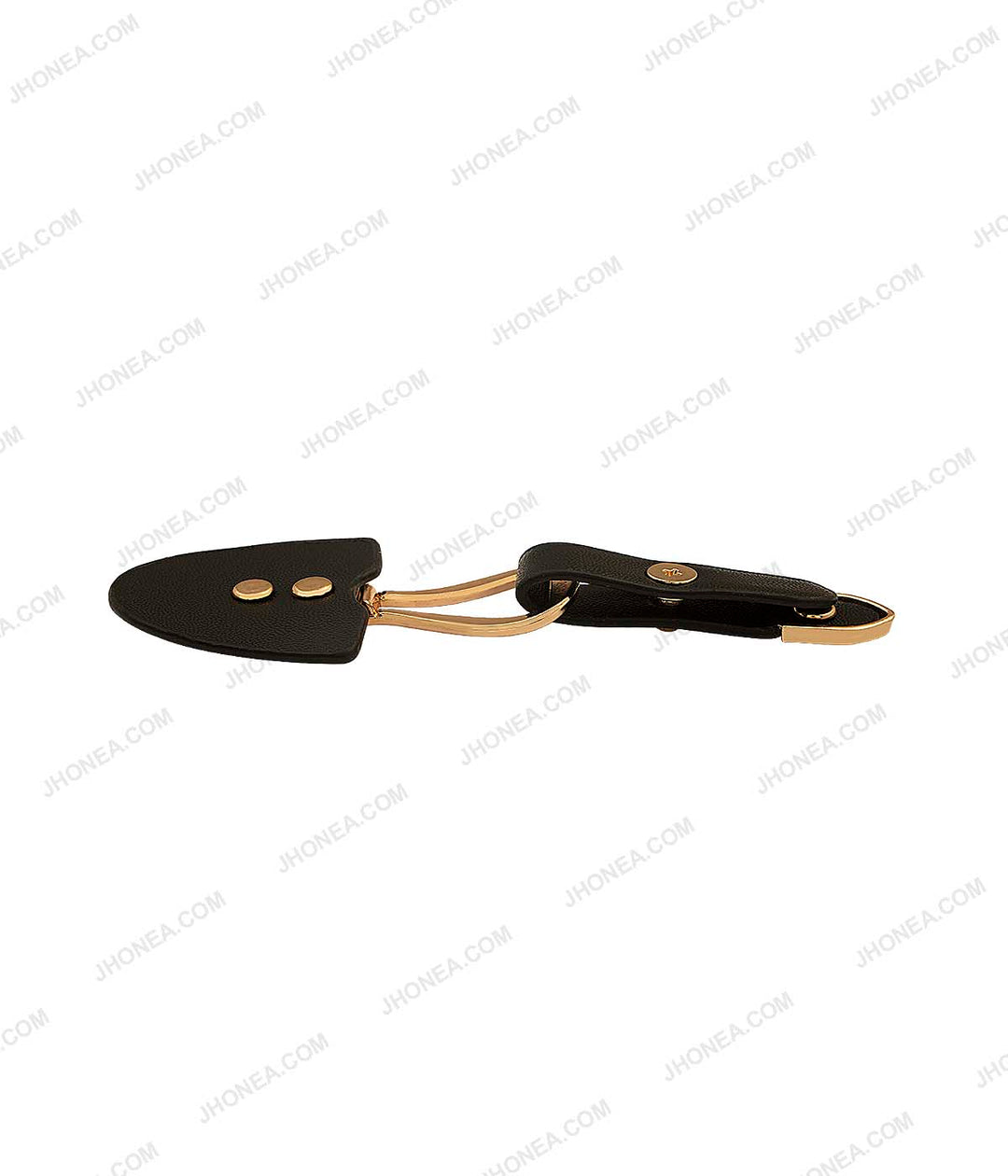 Clasp Belt Shiny Gold with Black PU Belt Buckle