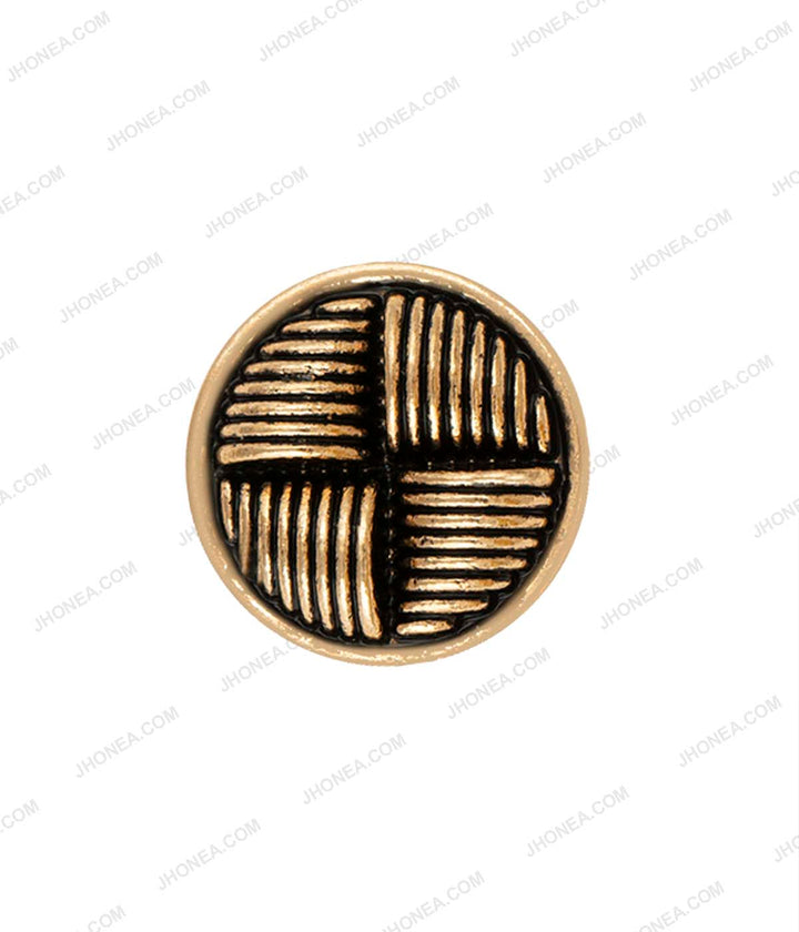 Round Shape Antique Gold Color Dome Surface Coat Buttons