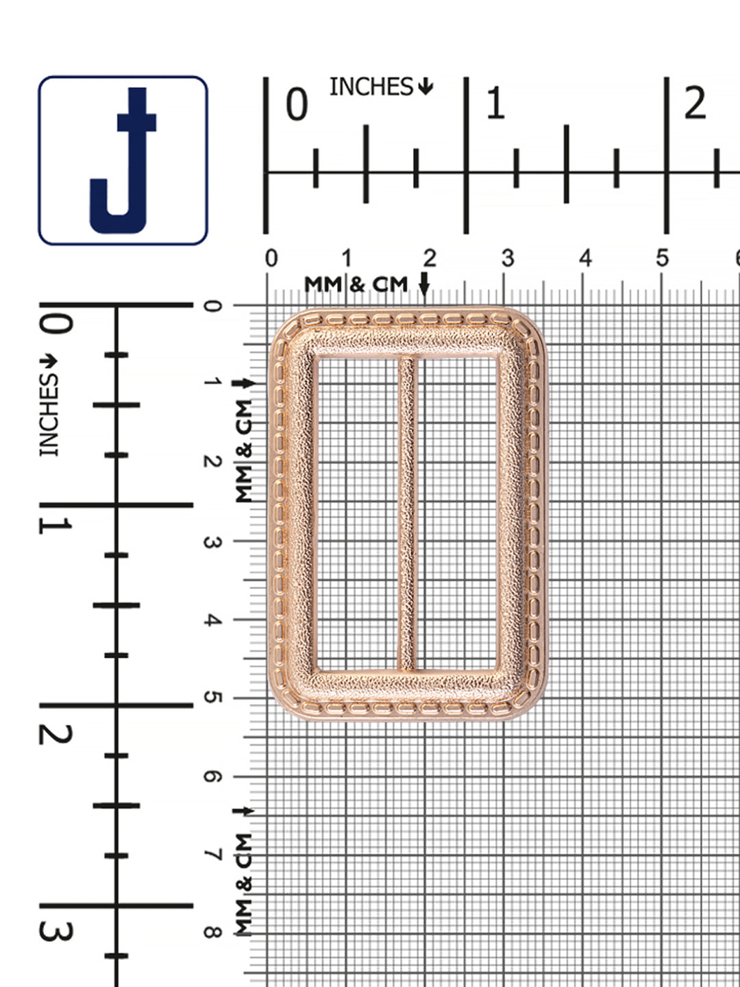 Accented Border Adjustable Webbing Strap Slider Buckle