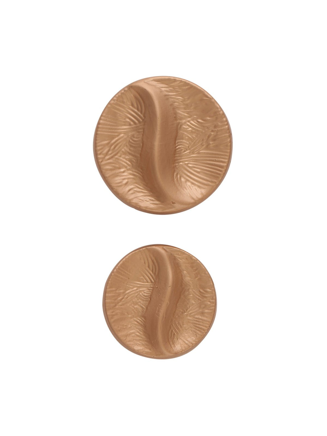 Round Shape Matte Gold Finish Classic Hollow Shank Metal Button