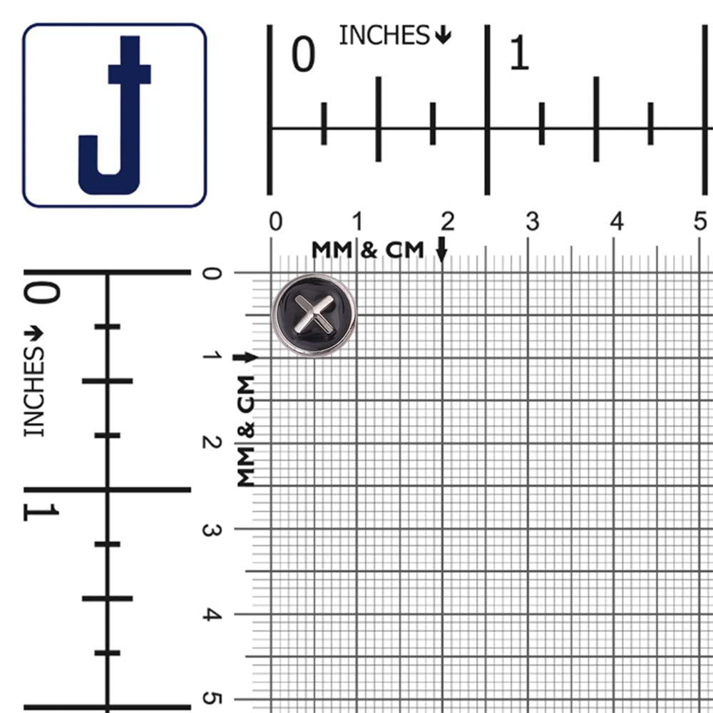 Shiny Cross Stitch Black Enamel 10mm Loop Shirt/Kurta Buttons