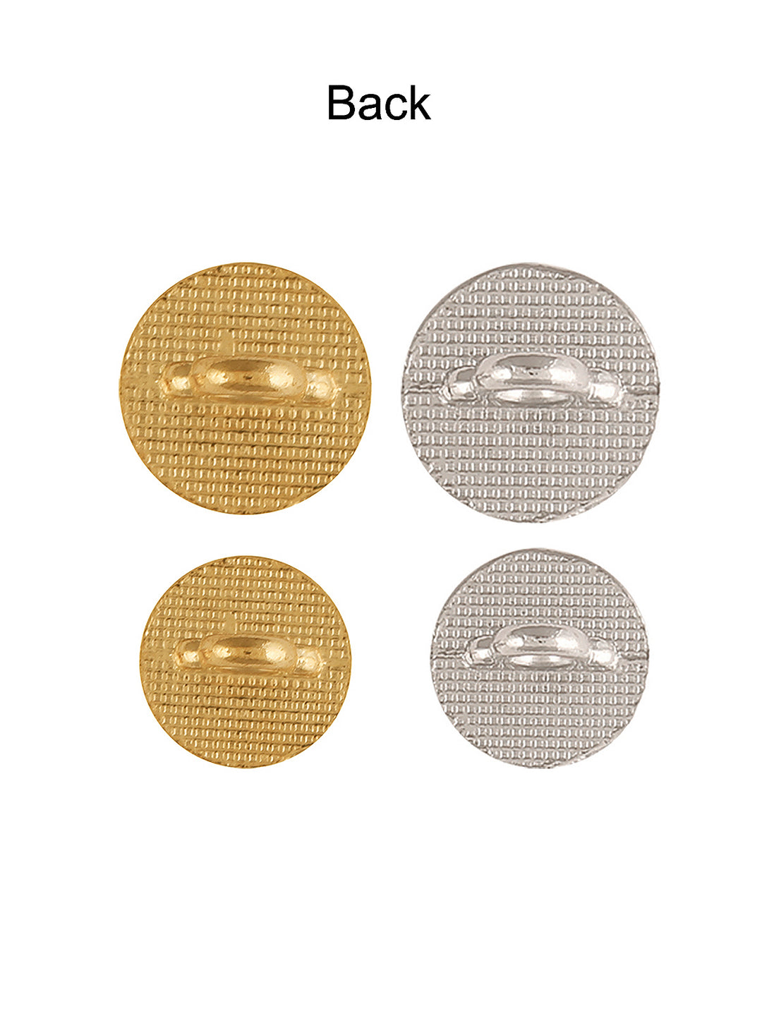 Golden & Silver with Black Enamel Shirt Metal Button