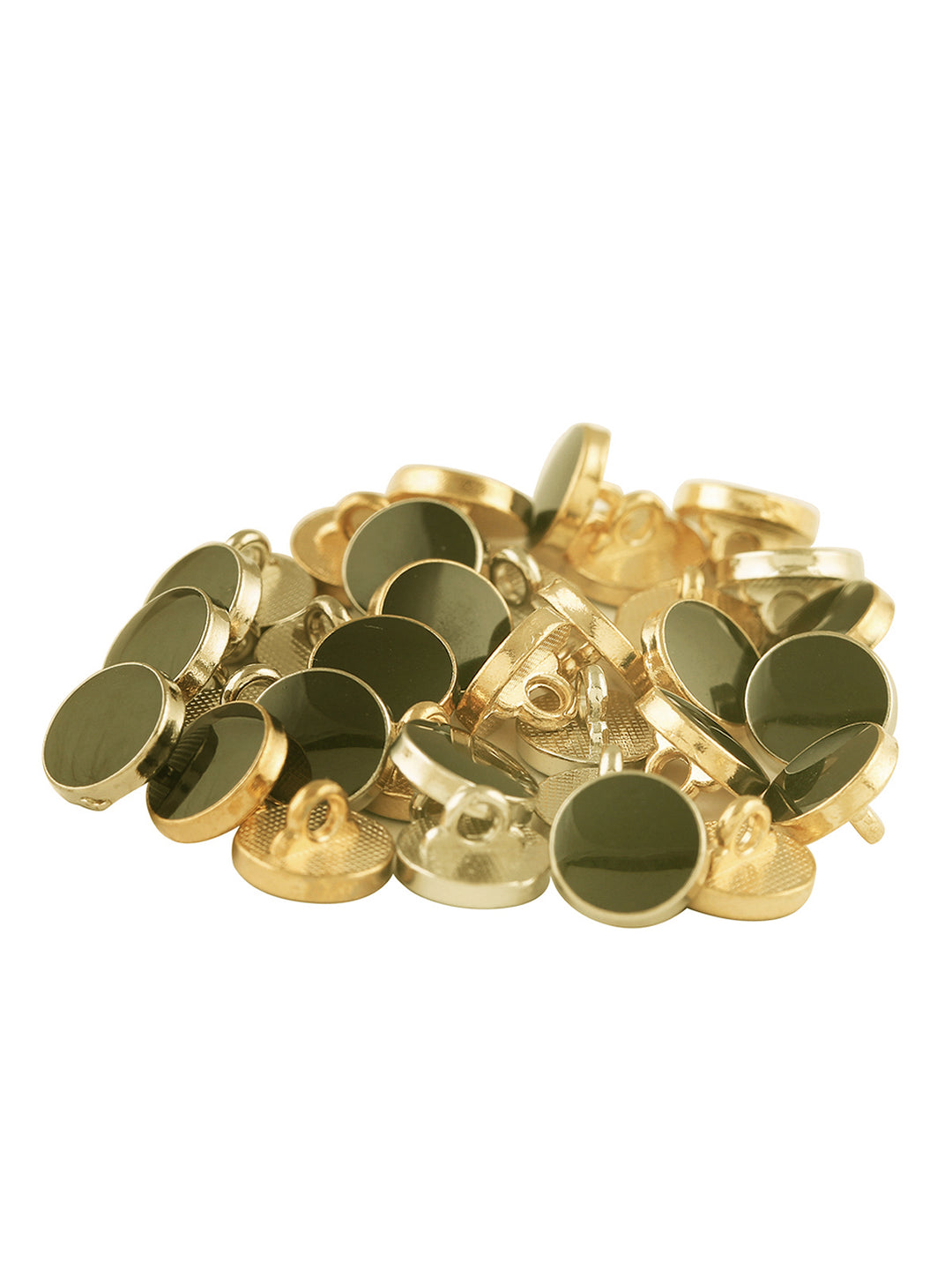 Golden & Silver with Black Enamel Shirt Metal Button