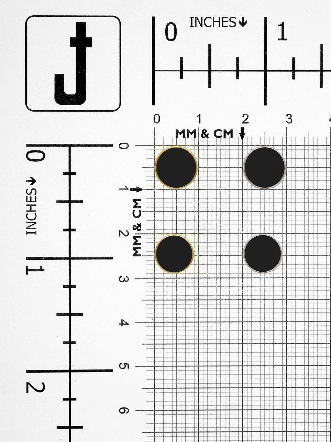 Golden & Silver with Black Enamel Shirt Metal Button