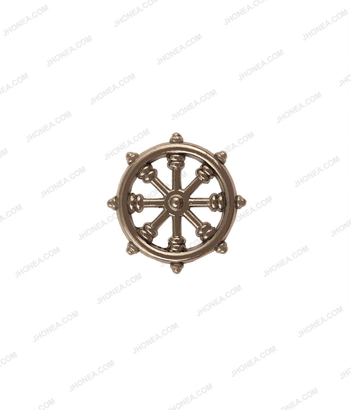 Classic Shiny Gunmetal Wheel Hotfix for Shirts
