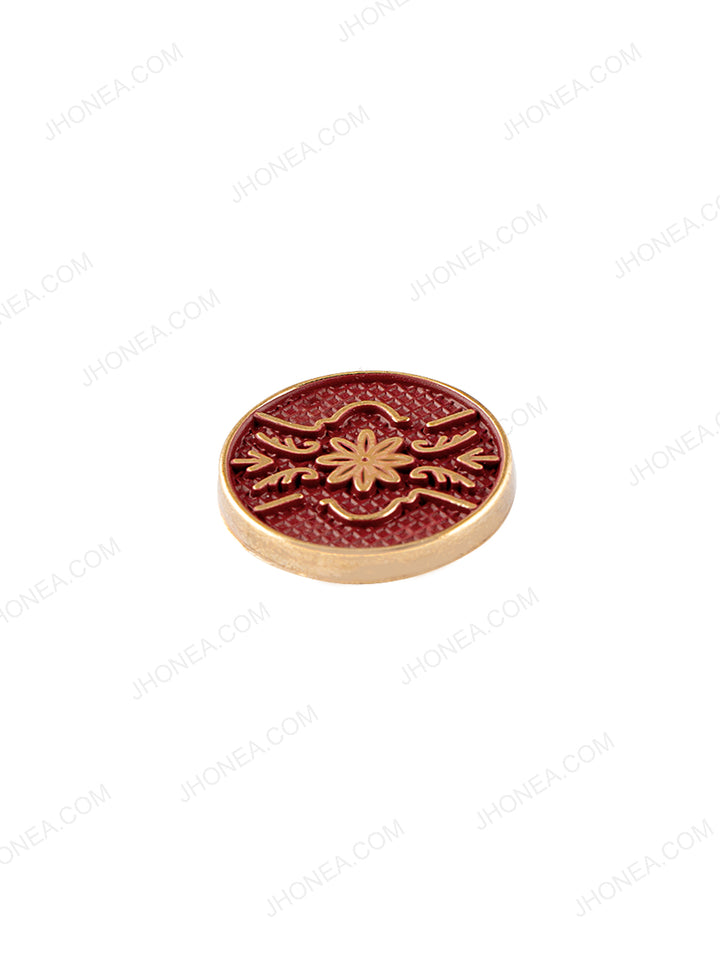 Matte Gold Engraved Design Coat Button