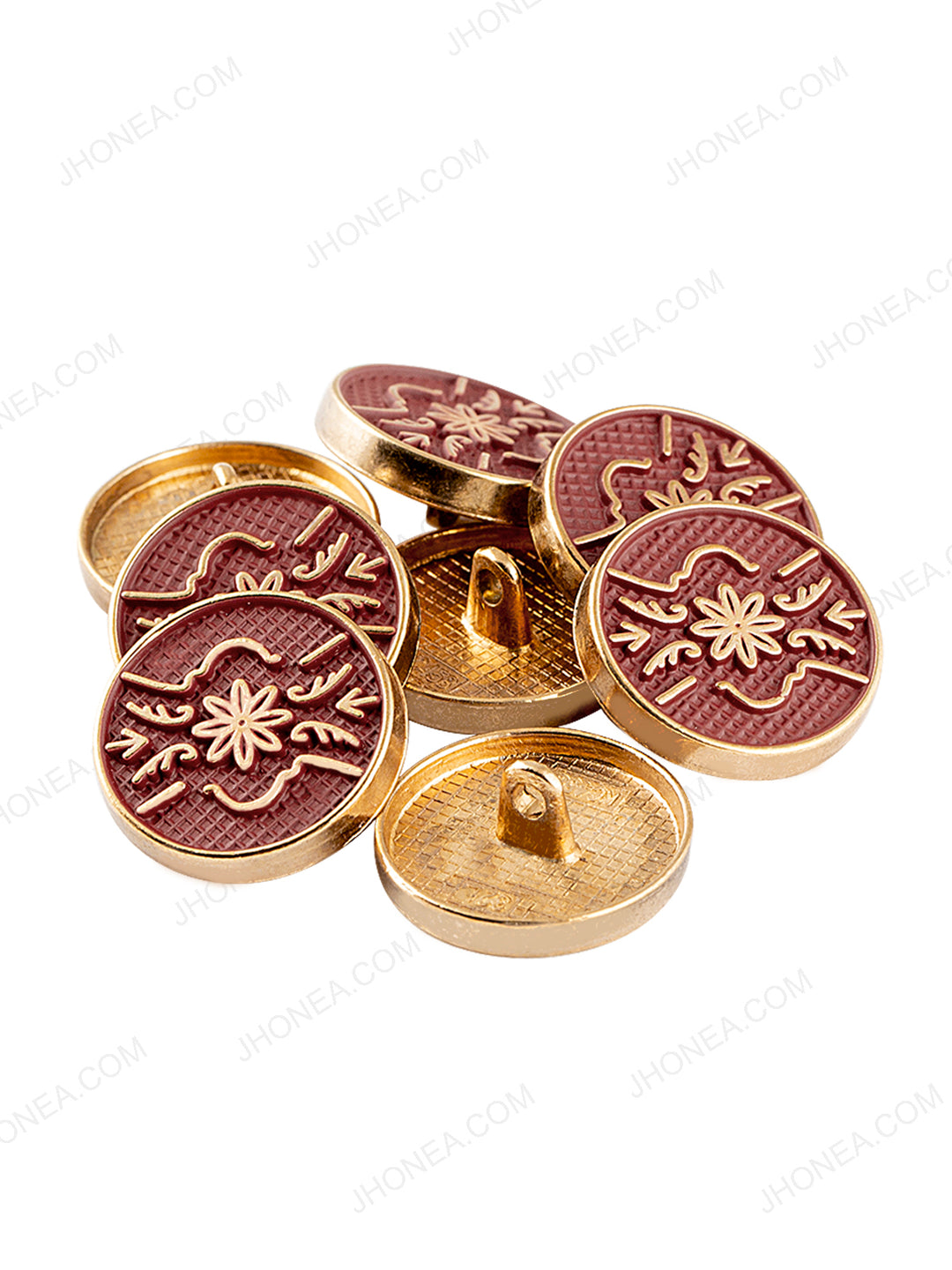 Matte Gold Engraved Design Coat Button