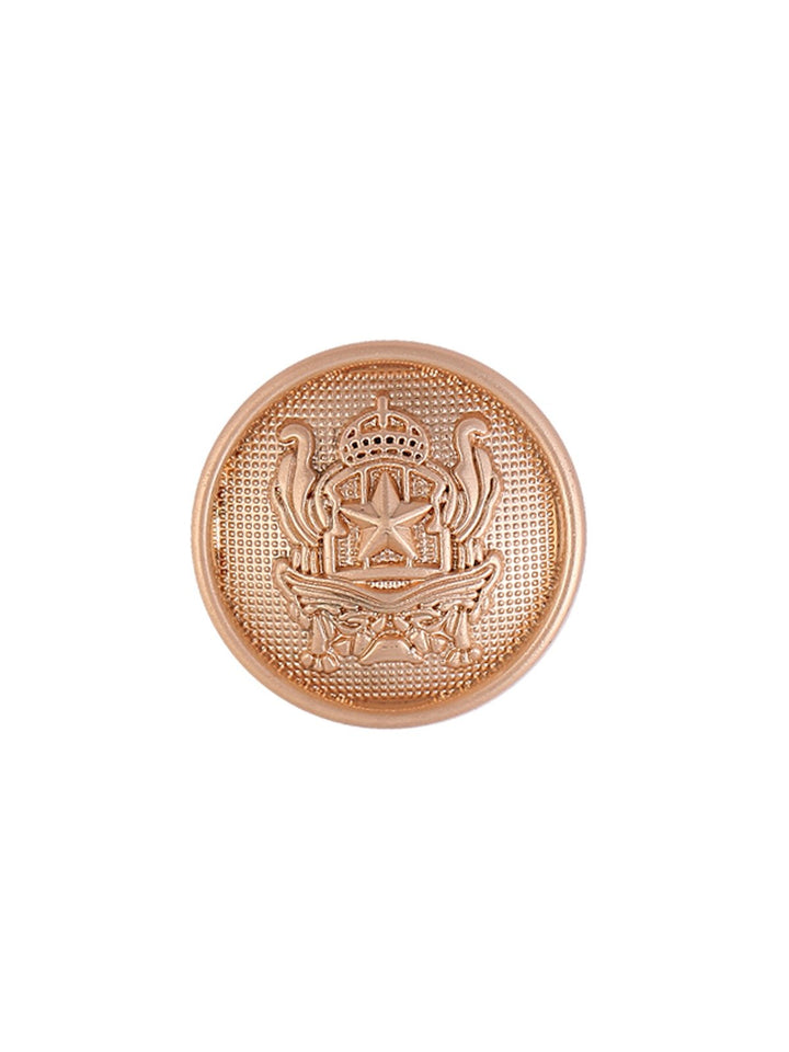 Western Style Round Shape Matte Finish Shank Metal Button