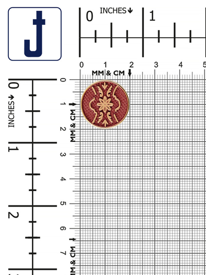 Matte Gold Engraved Design Coat Button