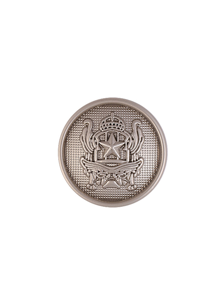 Western Style Round Shape Matte Finish Shank metal Button