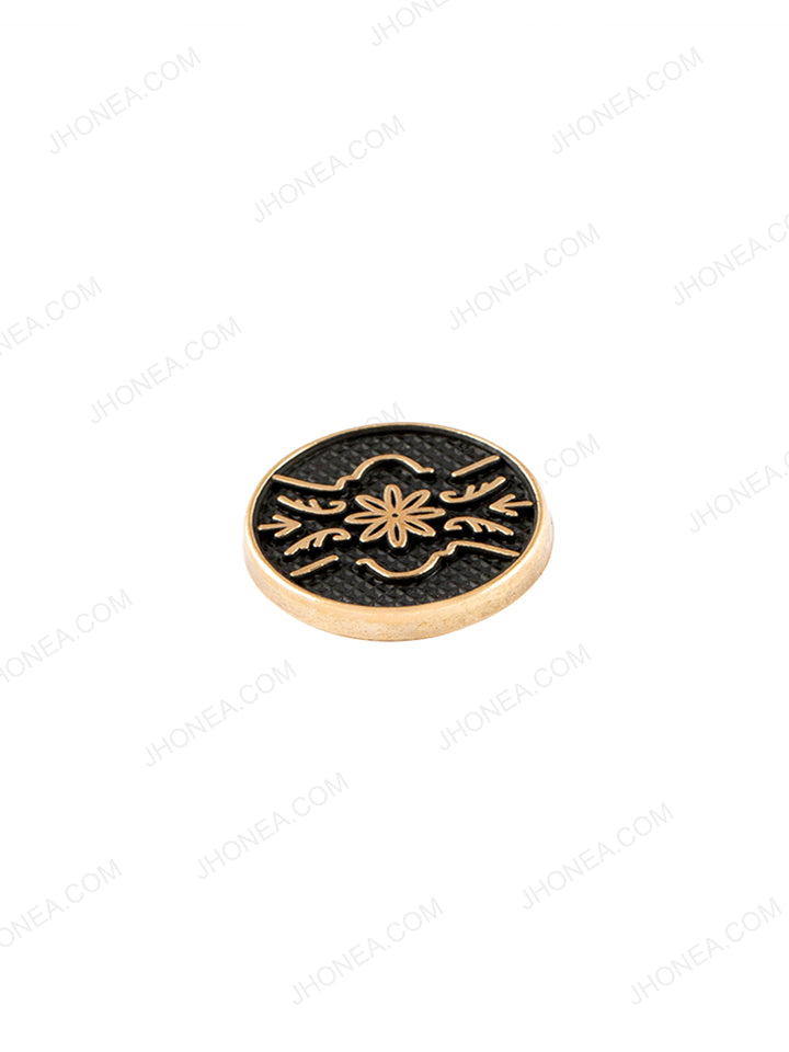 Matte Gold Engraved Design Coat Button