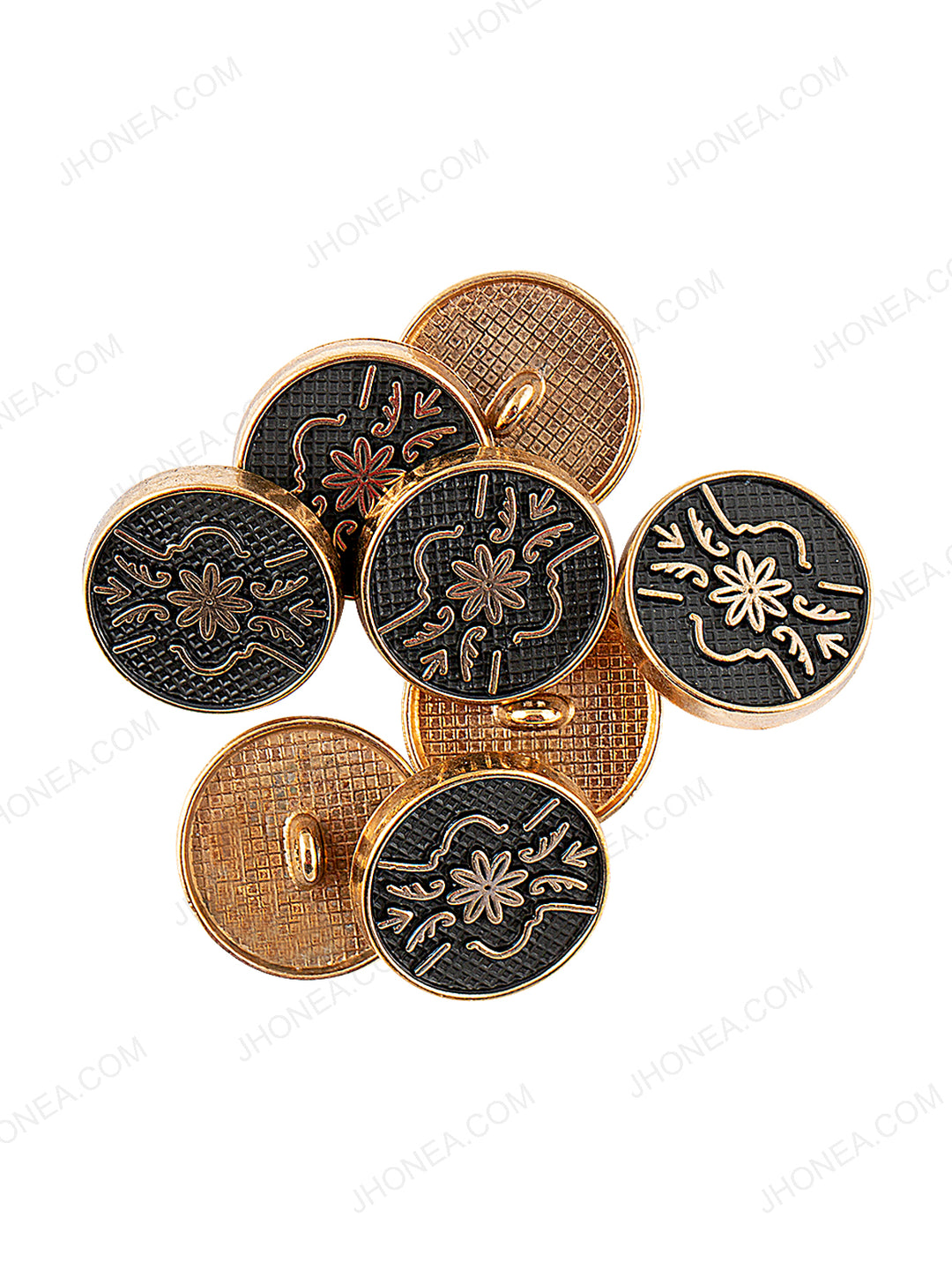 Matte Gold Engraved Design Coat Button