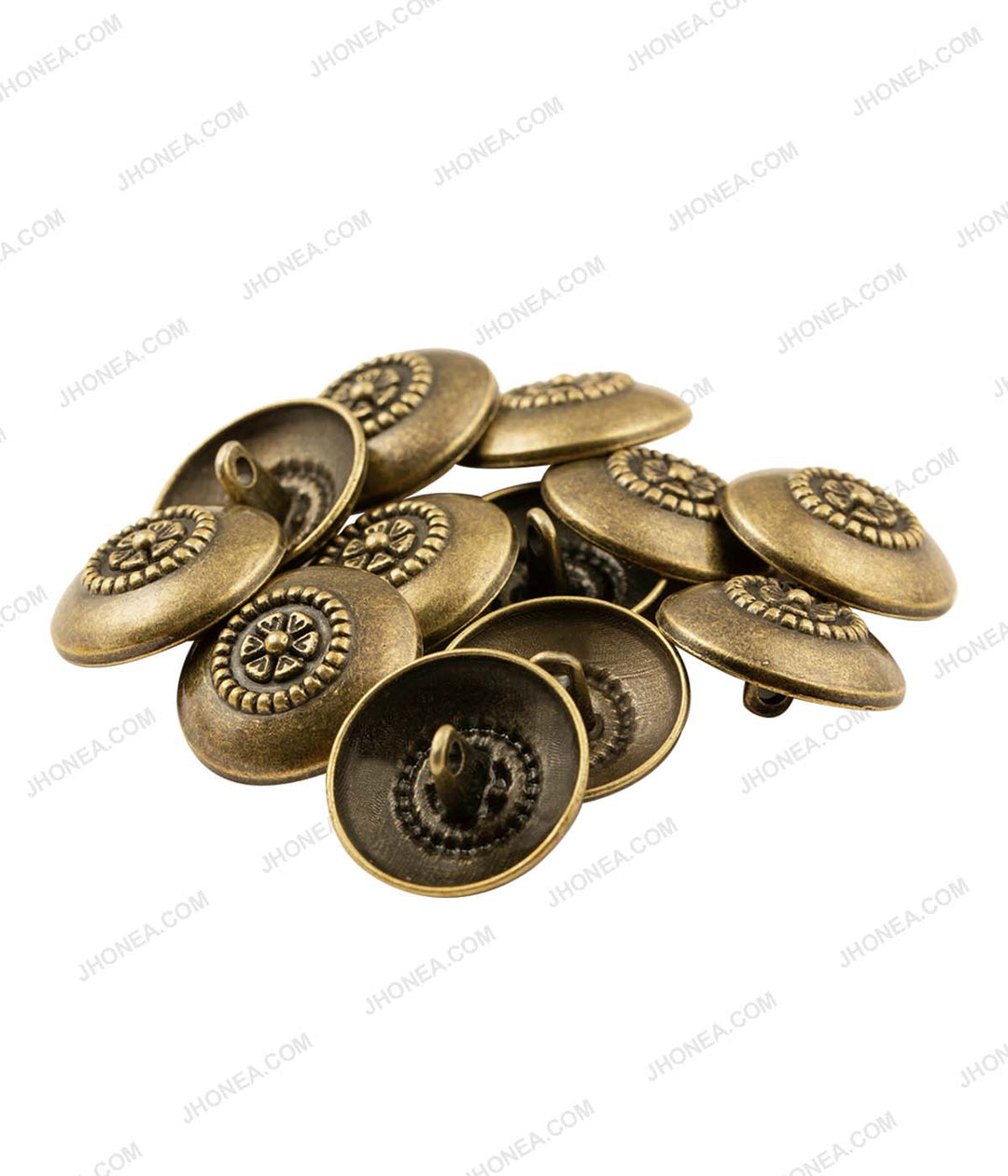 Retro Flower Design Dome Metal Buttons for Costume Dress