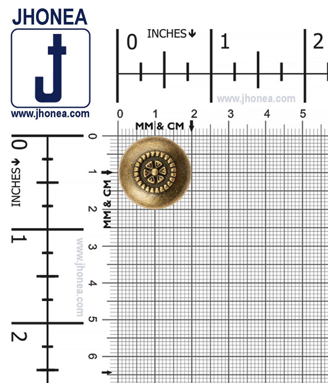 Retro Flower Design Dome Metal Buttons for Costume Dress