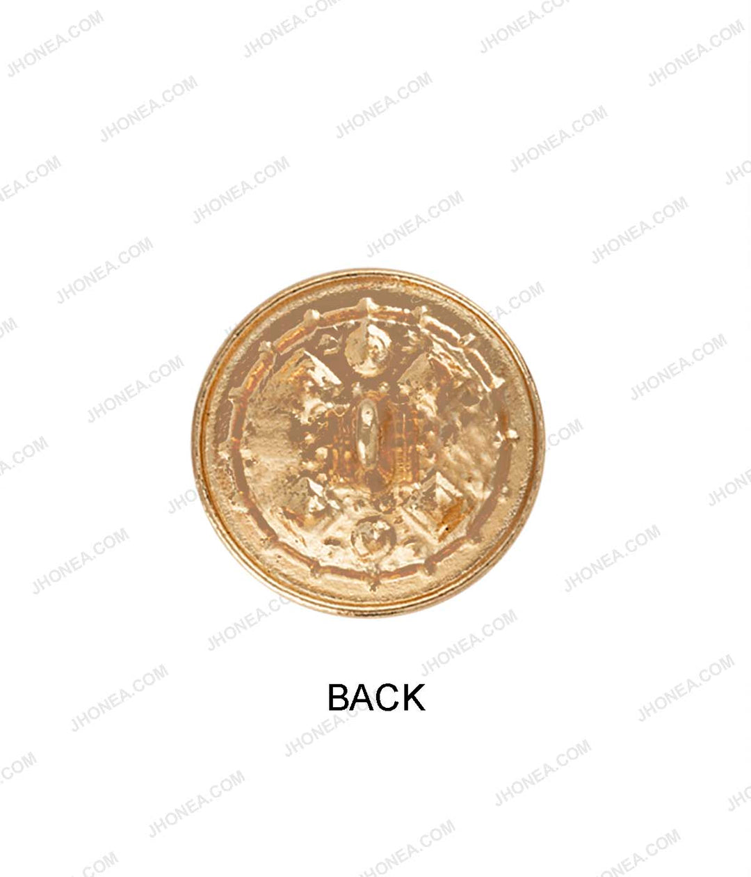 Antique Gold Geometric Dotted Design Lamination Metal Buttons