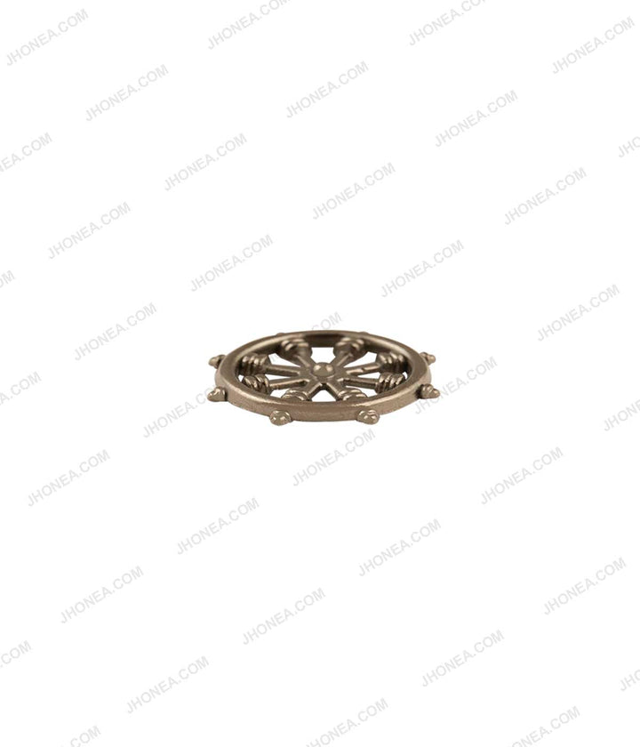 Classic Shiny Gunmetal Wheel Hotfix for Shirts
