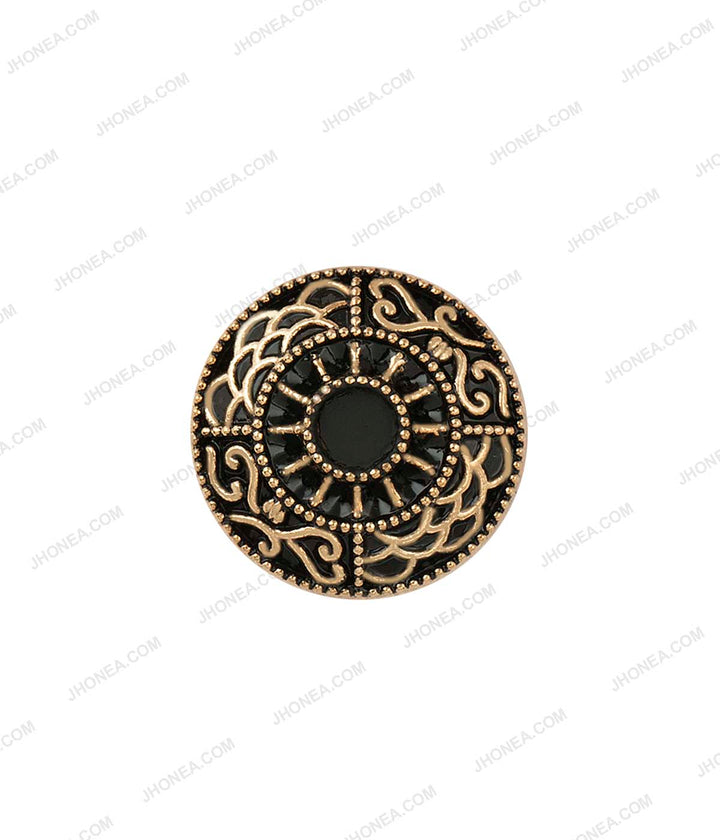 Traditional Design Antique Gold Metal Buttons for Achkans