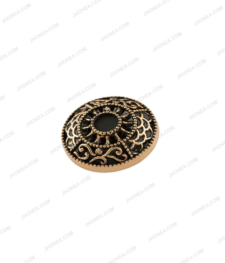 Traditional Design Antique Gold Metal Buttons for Achkans