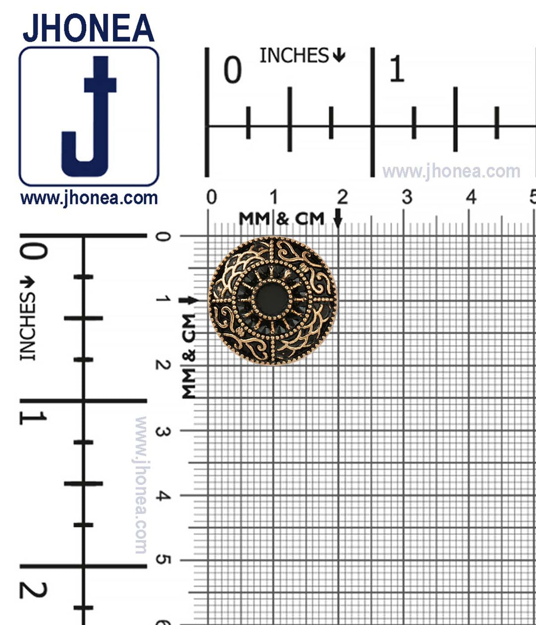 Traditional Design Antique Gold Metal Buttons for Achkans