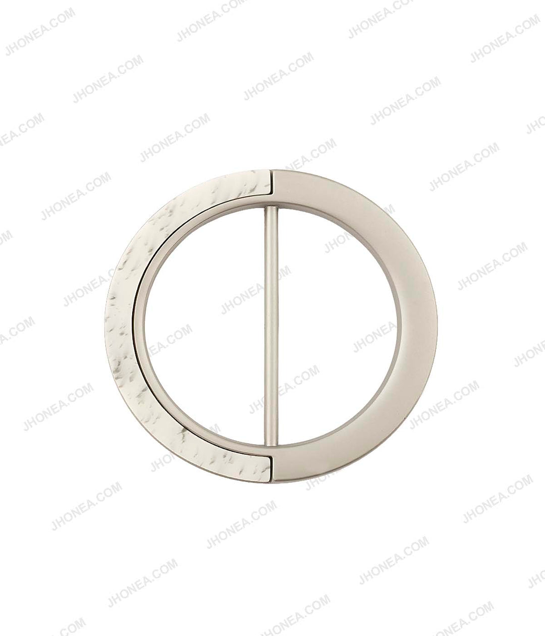Dual Matte Silver with White Marble Texture Sliding Buckle