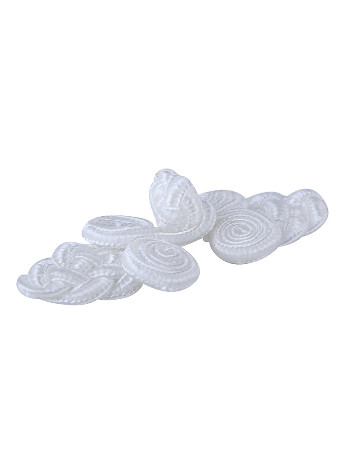 Sewing Fasteners Black & White Frog Knot Closure