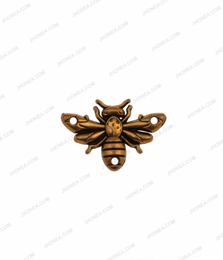 Vintage Looking Antique Gold Color Honeybee Fashion Accessory