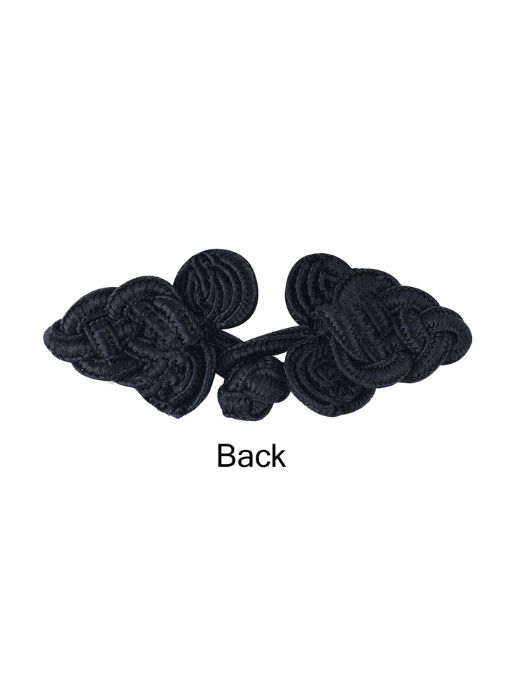 Sewing Fasteners Black & White Frog Knot Closure