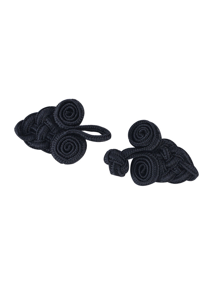 Sewing Fasteners Black & White Frog Knot Closure