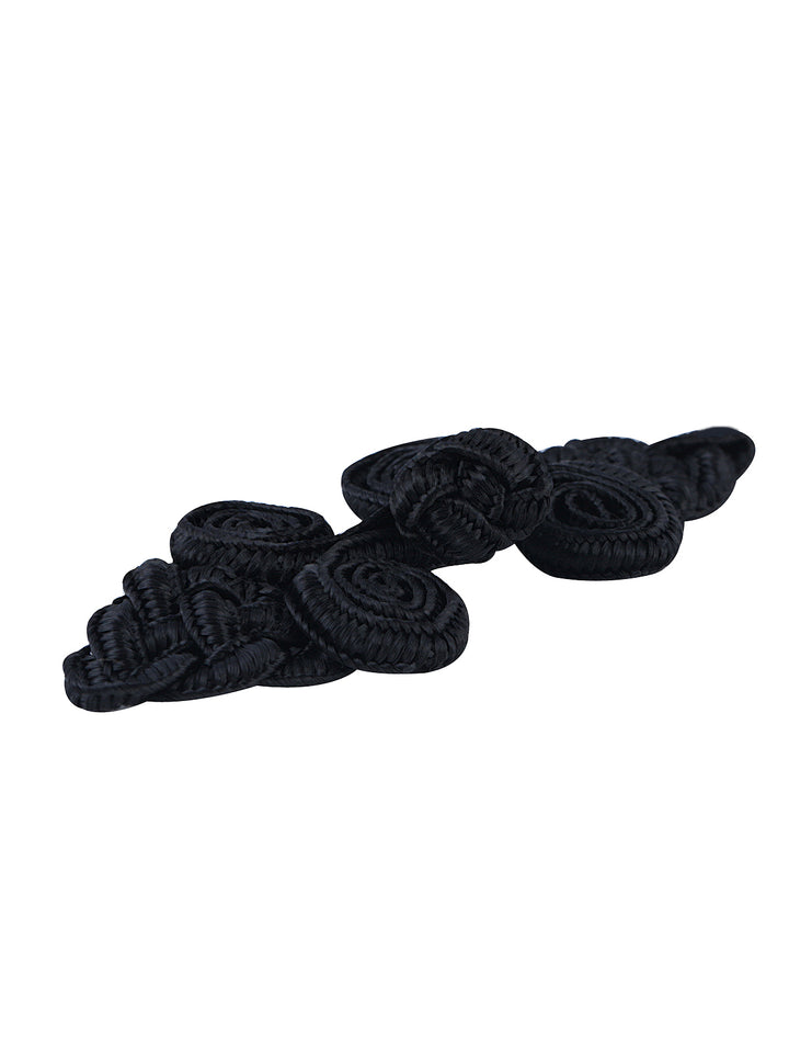 Sewing Fasteners Black & White Frog Knot Closure