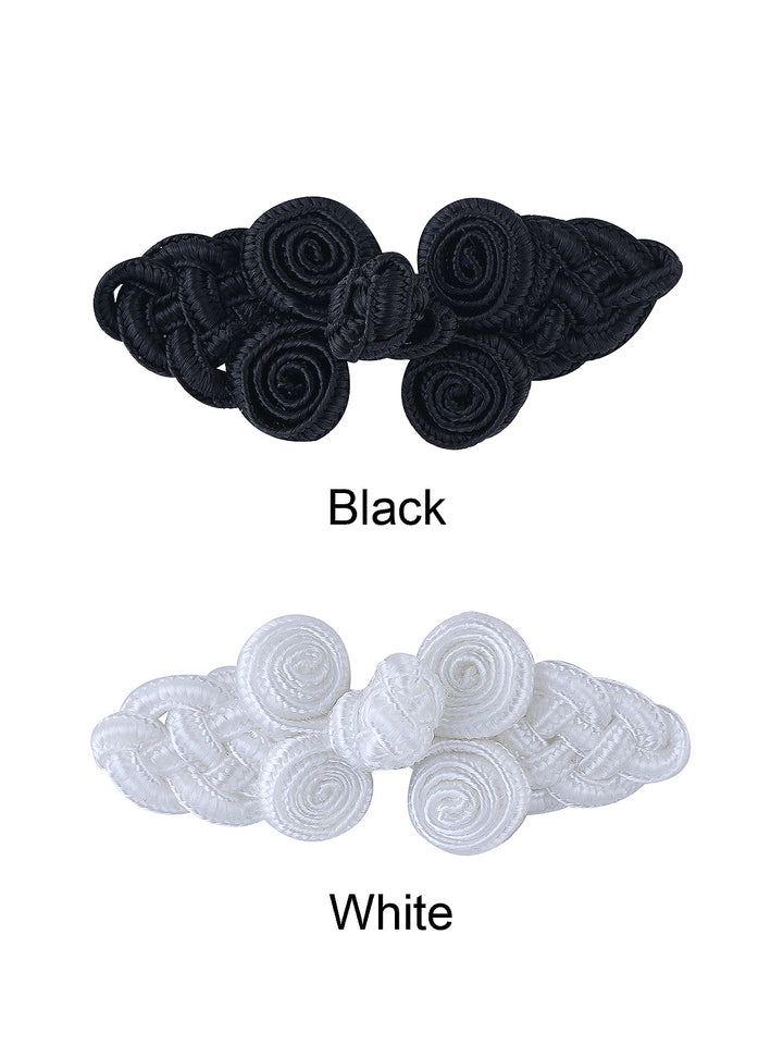 Sewing Fasteners Black & White Frog Knot Closure