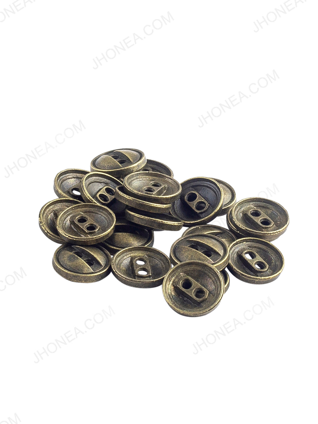 Decorative Round Shape Antique Brass 2-Hole Shirt Buttons
