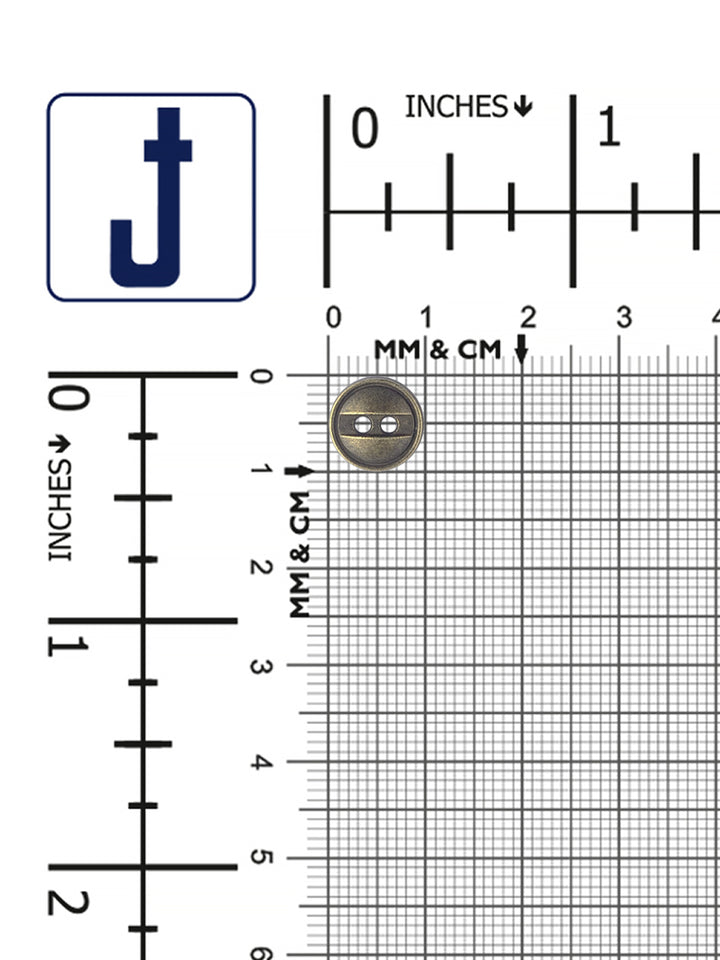 Decorative Round Shape Antique Brass 2-Hole Shirt Buttons