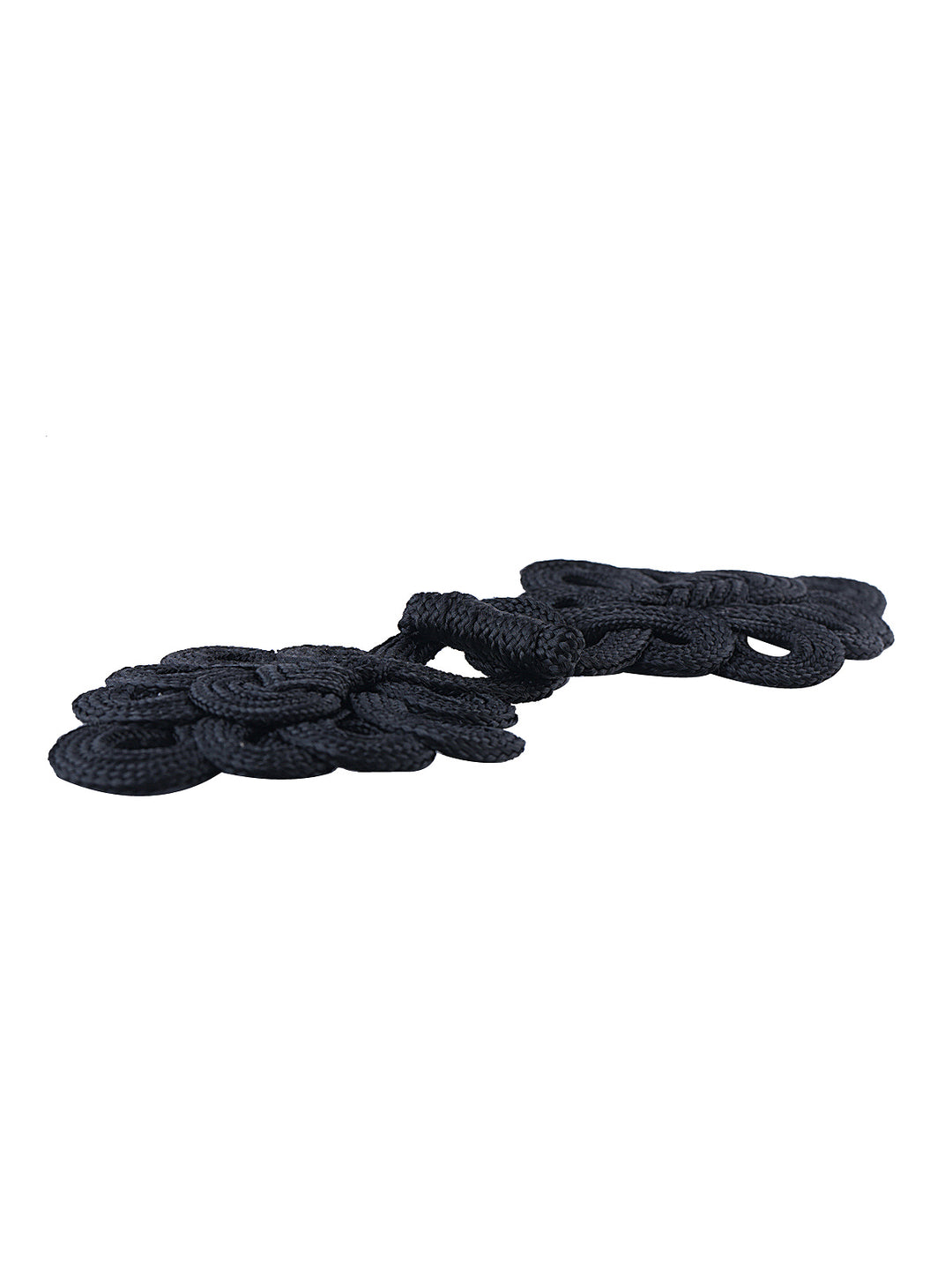 Decorative Black Braided Cord Frog Closure