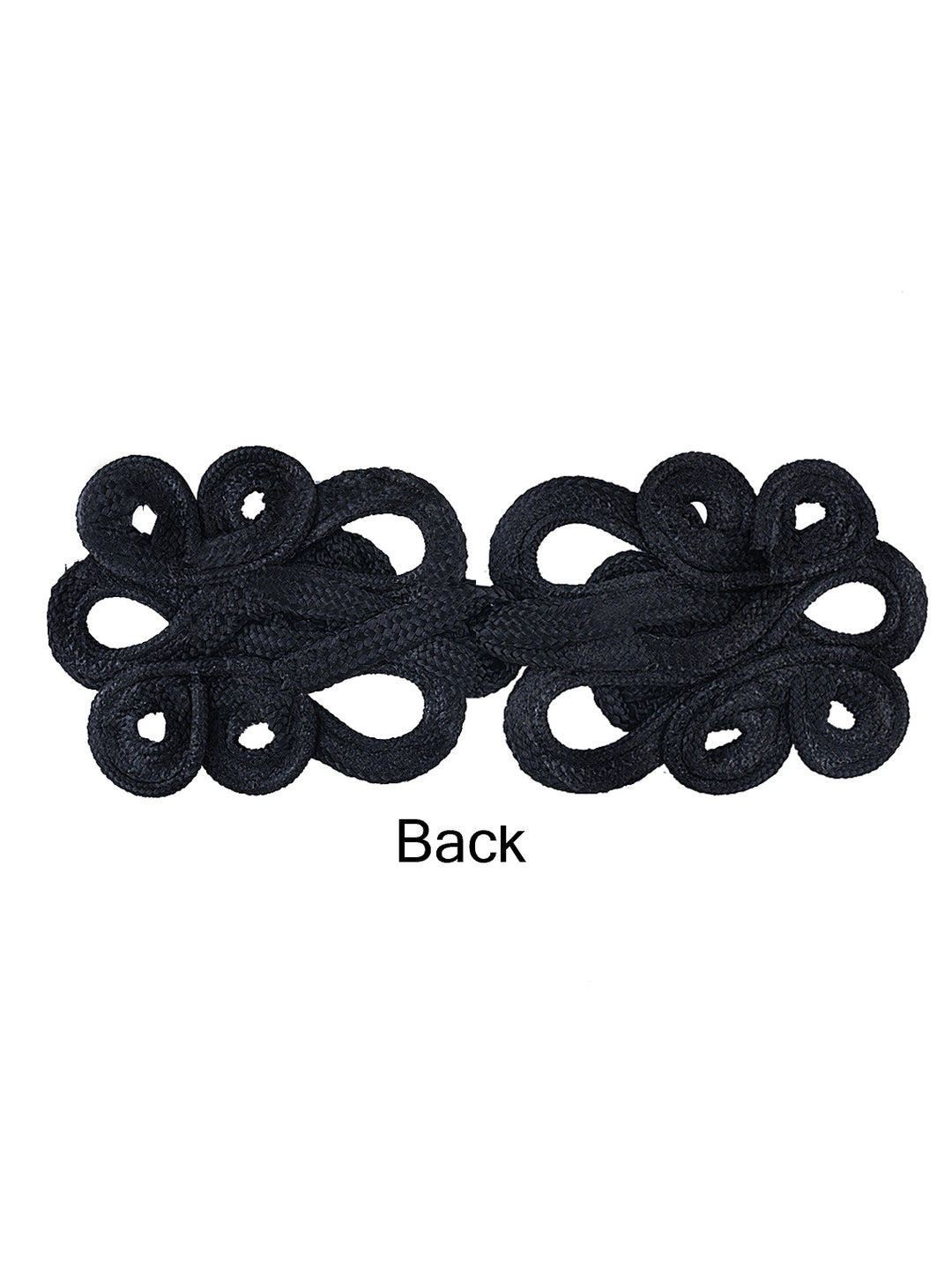 Loopy Design Black Braided Cord Frog Closure