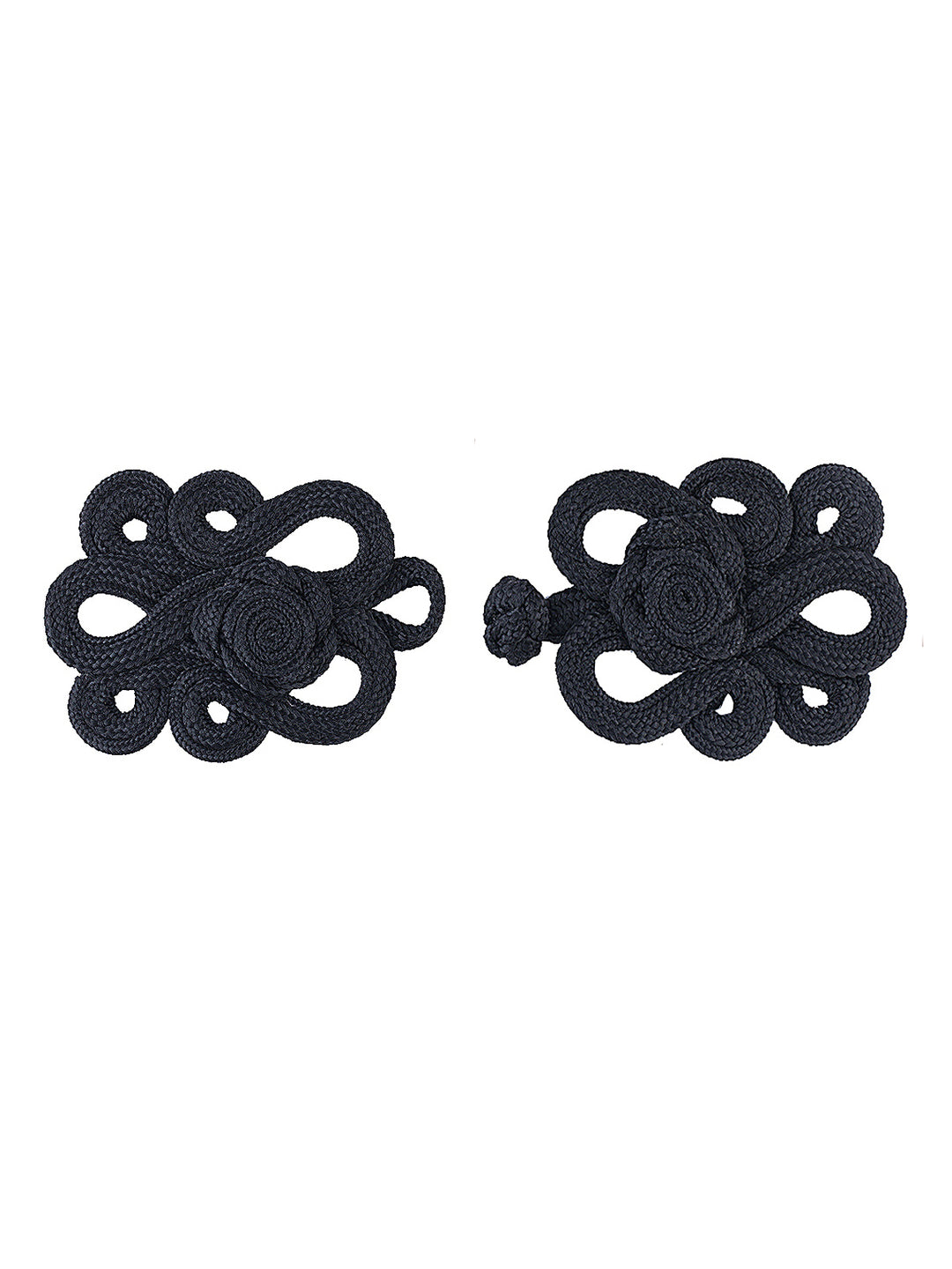 Loopy Design Black Braided Cord Frog Closure