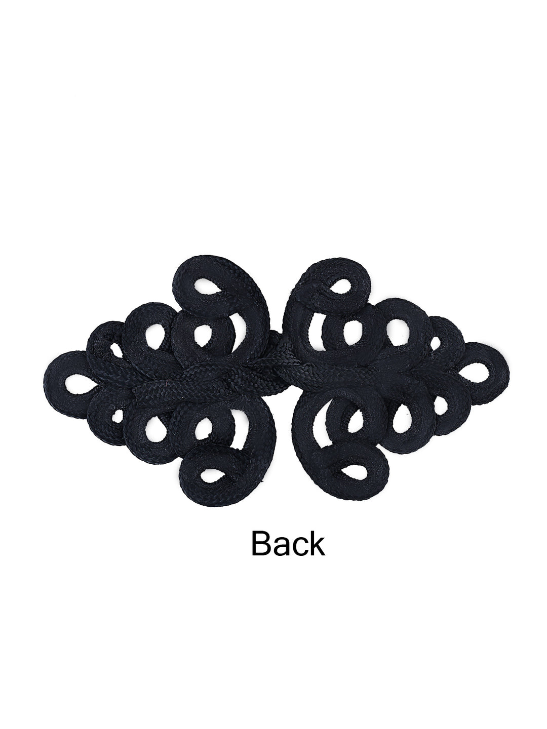 Black Braided Loopy Frog Knot Closure