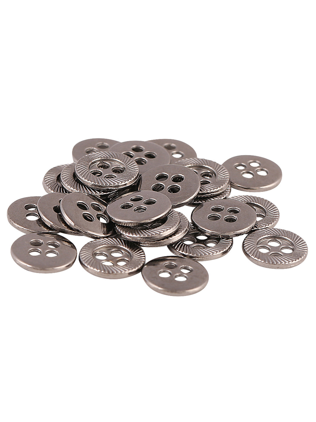 Rounded Rim 4-Hole Shirt/Kurta Metal Buttons